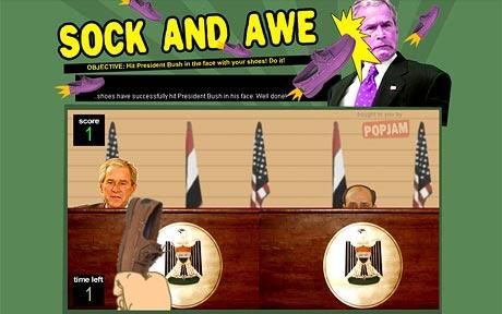 Кинь ботинком в Буша! / Sock and awe (2008)